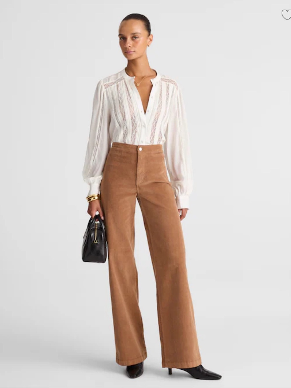 Madewell The Tall Wide-Leg Pant in Corduroy - Camel Brown
